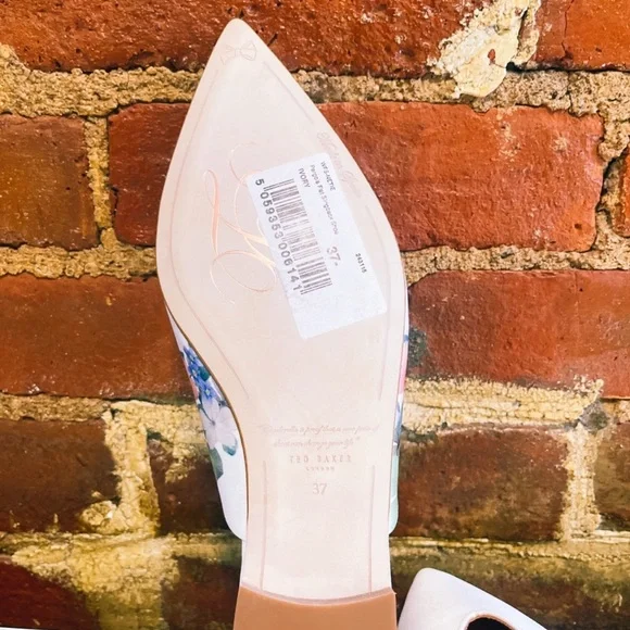 Ted Baker London Floral Slingback Pointed Flats